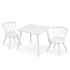imageDelta Children Windsor Kids Wood Table Chair Set 2 Chairs Included  Ideal for Arts ampamp Crafts Snack Time Homeschooling Homework ampamp More Greenguard Gold Certified GreyBianca White