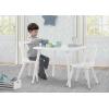 imageDelta Children Windsor Kids Wood Table Chair Set 2 Chairs Included  Ideal for Arts ampamp Crafts Snack Time Homeschooling Homework ampamp More Greenguard Gold Certified GreyBianca White