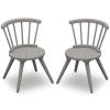imageDelta Children Windsor Kids Wood Table Chair Set 2 Chairs Included  Ideal for Arts ampamp Crafts Snack Time Homeschooling Homework ampamp More Greenguard Gold Certified GreyGrey