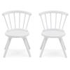 imageDelta Children Windsor Kids Wood Table Chair Set 2 Chairs Included  Ideal for Arts ampamp Crafts Snack Time Homeschooling Homework ampamp More Greenguard Gold Certified GreyBianca White