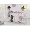 imageDelta Children Windsor Kids Wood Table Chair Set 2 Chairs Included  Ideal for Arts ampamp Crafts Snack Time Homeschooling Homework ampamp More Greenguard Gold Certified GreyBlush Pink