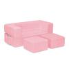 imageDelta Children Serta Perfect Sleeper Convertible Sofa ampamp Play Set for Kids and Toddlers Modular Foam Couch and Flip Out Lounger with 2 Ottomans GreyPink