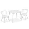 imageDelta Children Windsor Kids Wood Table Chair Set 2 Chairs Included  Ideal for Arts ampamp Crafts Snack Time Homeschooling Homework ampamp More Greenguard Gold Certified GreyBianca White