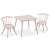 imageDelta Children Windsor Kids Wood Table Chair Set 2 Chairs Included  Ideal for Arts ampamp Crafts Snack Time Homeschooling Homework ampamp More Greenguard Gold Certified GreyBlush Pink