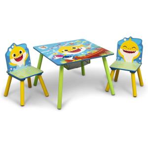 imageDelta Children Kids Table and Chair Set with Storage 2 Chairs Included  Greenguard Gold Certified  Ideal for Arts ampamp Crafts Snack Time Homeschooling Homework ampamp More CoComelonBaby Shark