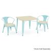 imageDelta Children Bistro 2Piece Chair Set Aqua MetalNatural BirchAqua With Natural Birch