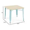 imageDelta Children Bistro 2Piece Chair Set Aqua MetalNatural BirchAqua With Natural Birch