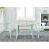 imageDelta Children Bistro 2Piece Chair Set Aqua MetalNatural BirchAqua With Natural Birch