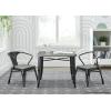 imageDelta Children Bistro 2Piece Chair Set Aqua MetalNatural BirchBlack With Grey Barnboard