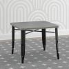 imageDelta Children Bistro 2Piece Chair Set Aqua MetalNatural BirchBlack With Grey Barnboard