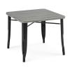 imageDelta Children Bistro 2Piece Chair Set Aqua MetalNatural BirchBlack With Grey Barnboard