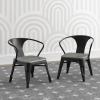 imageDelta Children Bistro 2Piece Chair Set Aqua MetalNatural BirchBlack With Grey Barnboard