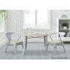 imageDelta Children Bistro 2Piece Chair Set Aqua MetalNatural BirchGrey With Natural Birch