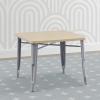 imageDelta Children Bistro 2Piece Chair Set Aqua MetalNatural BirchGrey With Natural Birch