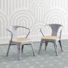 imageDelta Children Bistro 2Piece Chair Set Aqua MetalNatural BirchGrey With Natural Birch