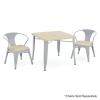 imageDelta Children Bistro 2Piece Chair Set Aqua MetalNatural BirchGrey With Natural Birch