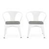 imageDelta Children Bistro 2Piece Chair Set Aqua MetalNatural BirchWhite With Grey Barnboard