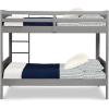 imageDelta Children Convertible Twin Over Twin Wood Bunk Bed with Ladder and Guardrails  Use as Bunk Bed or 2 StandAlone Twin Beds GreyBunk Bed Only