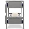 imageDelta Children Convertible Twin Over Twin Wood Bunk Bed with Ladder and Guardrails  Use as Bunk Bed or 2 StandAlone Twin Beds GreyBunk Bed Only