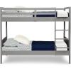 imageDelta Children Convertible Twin Over Twin Wood Bunk Bed with Ladder and Guardrails  Use as Bunk Bed or 2 StandAlone Twin Beds GreyBunk Bed Only