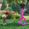 imageDelta Children Disney Minnie Mouse 4in1 Sports Center  Adjustable Easy Score Basketball Hoop SoccerHockey Net and Golf Game 4 GolfHockey Balls PinkMinnie Mouse
