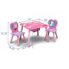 imageDelta Children Kids Table and Chair Set with Storage 2 Chairs Included  Ideal for Arts ampamp Crafts Snack Time Homeschooling Homework ampamp More Peppa PigPeppa Pig Unicorn