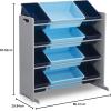 imageDelta Children Kids Toy Storage Organizer with 12 Plastic Bins  Greenguard Gold Certified NaturalPrimaryGreyBlue