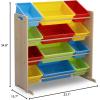 imageDelta Children Kids Toy Storage Organizer with 12 Plastic Bins  Greenguard Gold Certified NaturalPrimaryNaturalPrimary