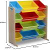 imageDelta Children Kids Toy Storage Organizer with 12 Plastic Bins  Greenguard Gold Certified NaturalPrimaryNaturalPrimary