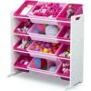 imageDelta Children Kids Toy Storage Organizer with 12 Plastic Bins  Greenguard Gold Certified NaturalPrimaryWhitePink