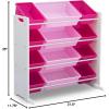imageDelta Children Kids Toy Storage Organizer with 12 Plastic Bins  Greenguard Gold Certified NaturalPrimaryWhitePink