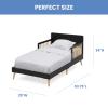 imageDelta Children Logan Wood Toddler Bed Greenguard Gold Certified Midnight GreyNaturalMidnight GreyNatural