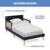 imageDelta Children Logan Wood Toddler Bed Greenguard Gold Certified Midnight GreyNaturalMidnight GreyNatural
