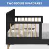 imageDelta Children Logan Wood Toddler Bed Greenguard Gold Certified Midnight GreyNaturalMidnight GreyNatural