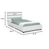 imageDelta Children Personalized Upholstered Twin Size Bed with Headboard Premium Wood Slat Support No Box Spring Needed Easy Assembly GreyWhite Stripe