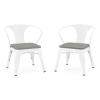 imageDelta Children Bistro 2Piece Chair Set Aqua MetalNatural BirchWhite With Grey Barnboard