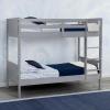 imageDelta Children Convertible Twin Over Twin Wood Bunk Bed with Ladder and Guardrails  Use as Bunk Bed or 2 StandAlone Twin Beds GreyBunk Bed Only