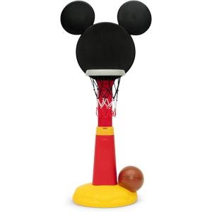 imageDelta Children Disney Mickey Mouse Plastic Basketball Set  Includes Basketball Hoop 1 Basketball and Ball Pump RedBlackMickey Mouse