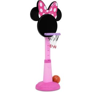 imageDelta Children Disney Mickey Mouse Plastic Basketball Set  Includes Basketball Hoop 1 Basketball and Ball Pump RedBlackMinnie Mouse