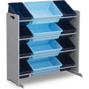 imageDelta Children Kids Toy Storage Organizer with 12 Plastic Bins  Greenguard Gold Certified NaturalPrimaryGreyBlue