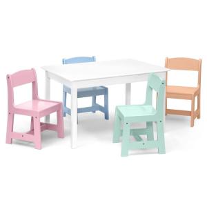 imageDelta Children MySize Kids Table with 4 Chairs Bianca WhitePastelBianca WhitePastel