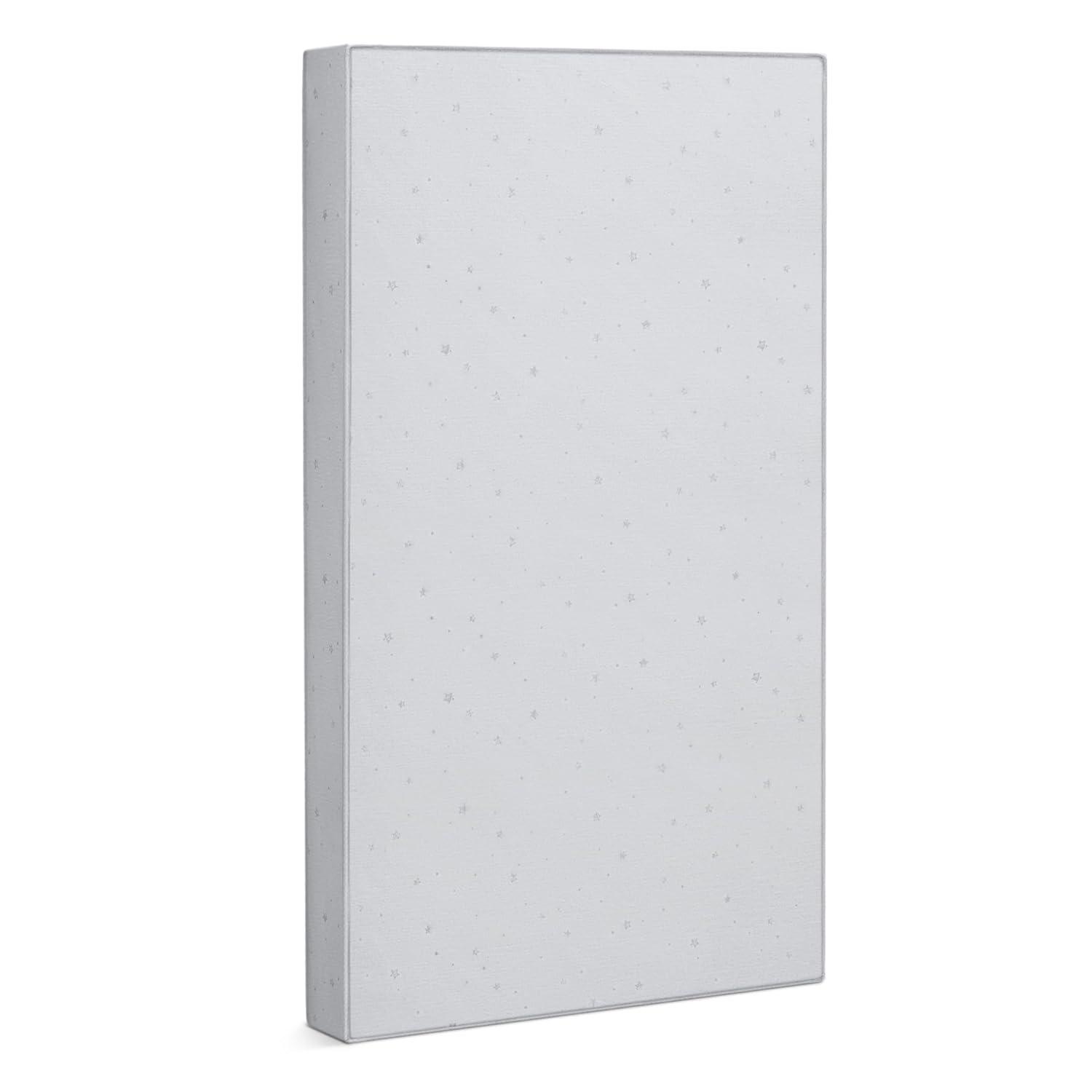 imageSimmons Kids Silver Nights Dual Sided 2Stage Baby Crib Mattress and Toddler Mattress  GREENGUARD Gold  Waterproof  Sustainably Sourced Core Fiber Core Grey