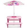 imageDelta Children 4 Seat Activity Picnic Table with Umbrella and Lego Compatible Tabletop PAW PatrolMinnie Mouse