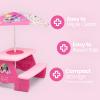 imageDelta Children 4 Seat Activity Picnic Table with Umbrella and Lego Compatible Tabletop PAW PatrolMinnie Mouse