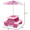 imageDelta Children 4 Seat Activity Picnic Table with Umbrella and Lego Compatible Tabletop PAW PatrolMinnie Mouse
