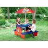 imageDelta Children 4 Seat Activity Picnic Table with Umbrella and Lego Compatible Tabletop PAW PatrolPaw Patrol