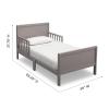 imageDelta Children Bennett Wood Toddler Bed  Greenguard Gold Certified Bianca WhiteGrey