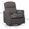 imageDelta Children Blair Slim Nursery Glider Swivel Rocker Chair CreamCharcoal