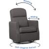 imageDelta Children Blair Slim Nursery Glider Swivel Rocker Chair CreamCharcoal