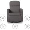 imageDelta Children Blair Slim Nursery Glider Swivel Rocker Chair CreamCharcoal